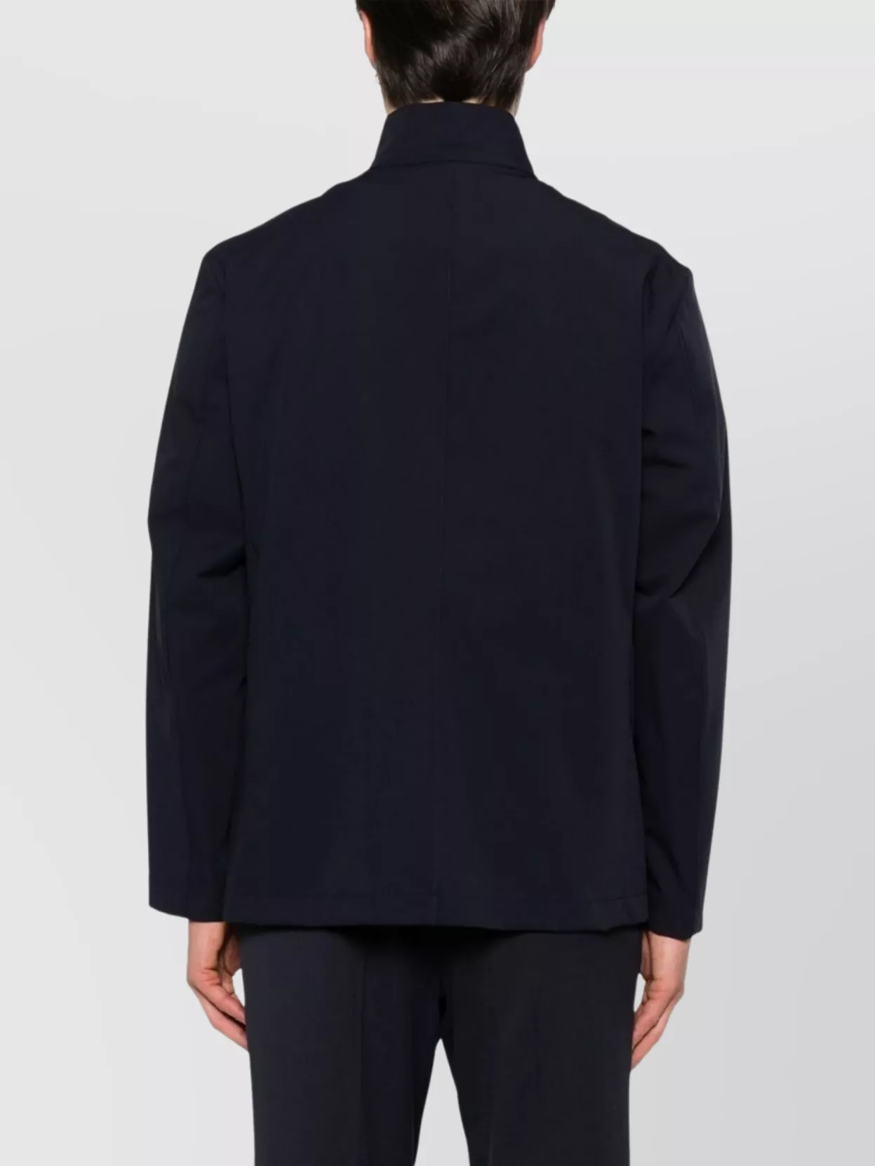 Fay Stretch Nylon Jacket With Metal Clasp Detail