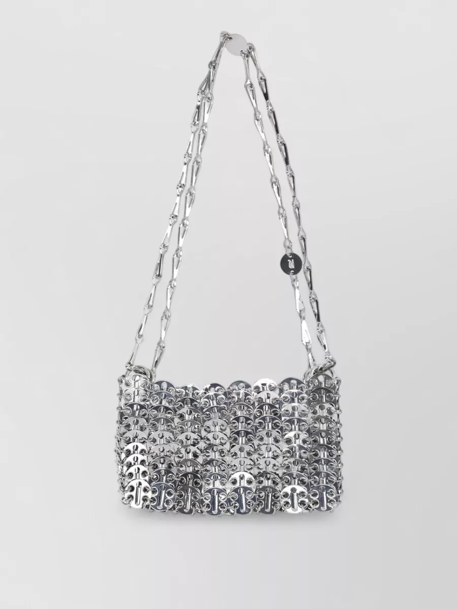 Paco Rabanne Sparkle Steel Clutch Bag