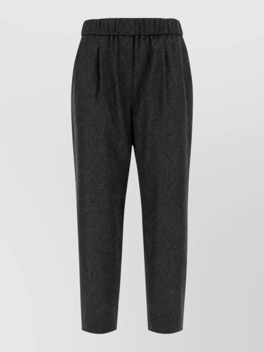Giorgio Armani Wool silk cashmere stretch relaxed-fit pants