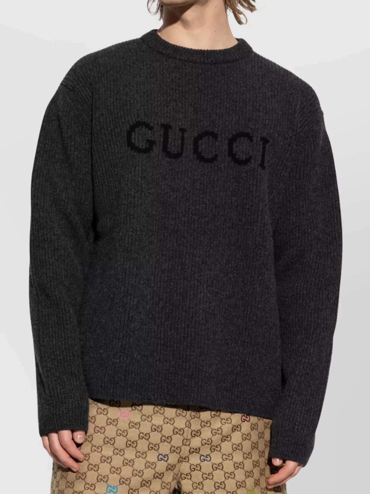 Gucci Ribbed Crew Neck Sweater