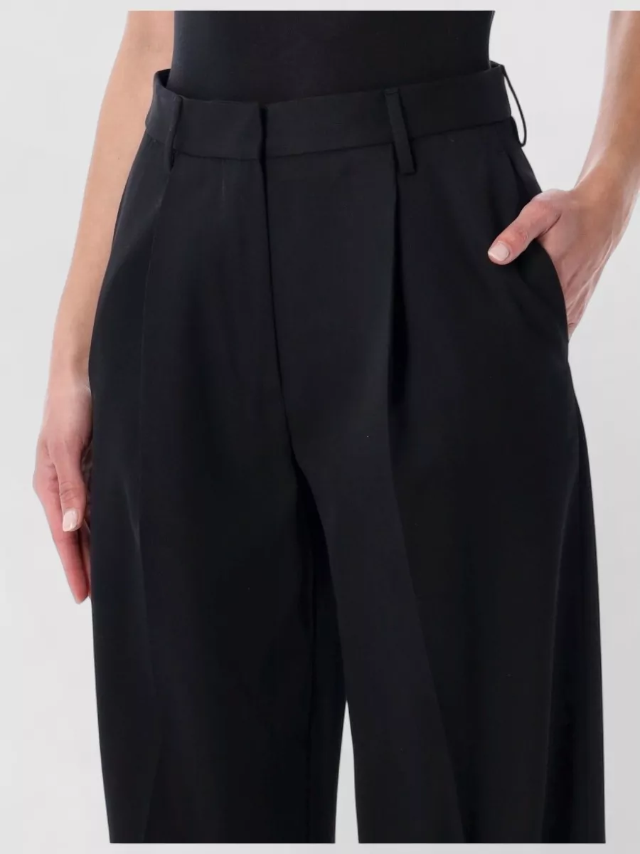 Dries Van Noten Wool Pleated Wide-Leg Trousers