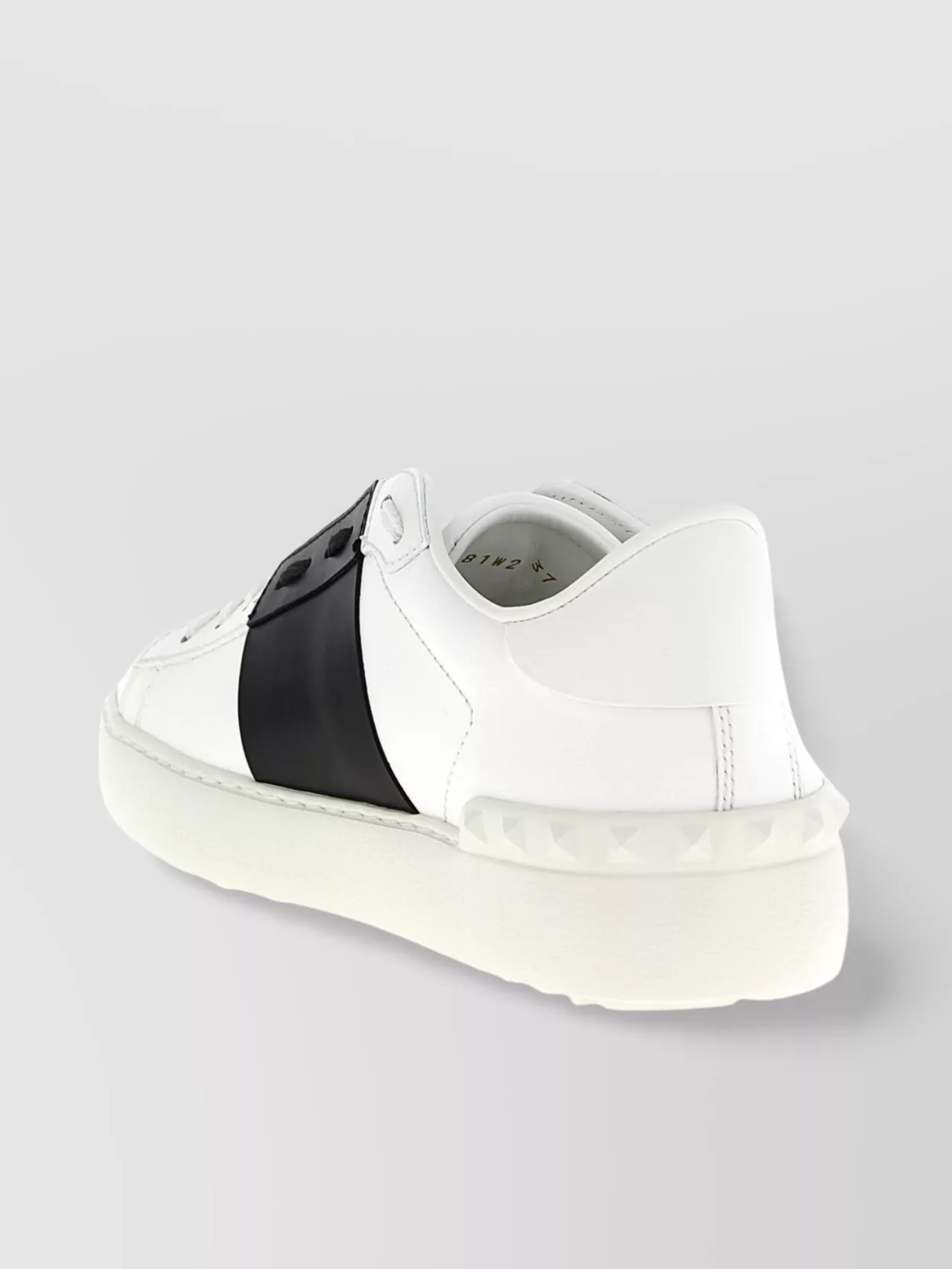 Valentino Open Sneakers With Contrasting Panel And Studded Heel