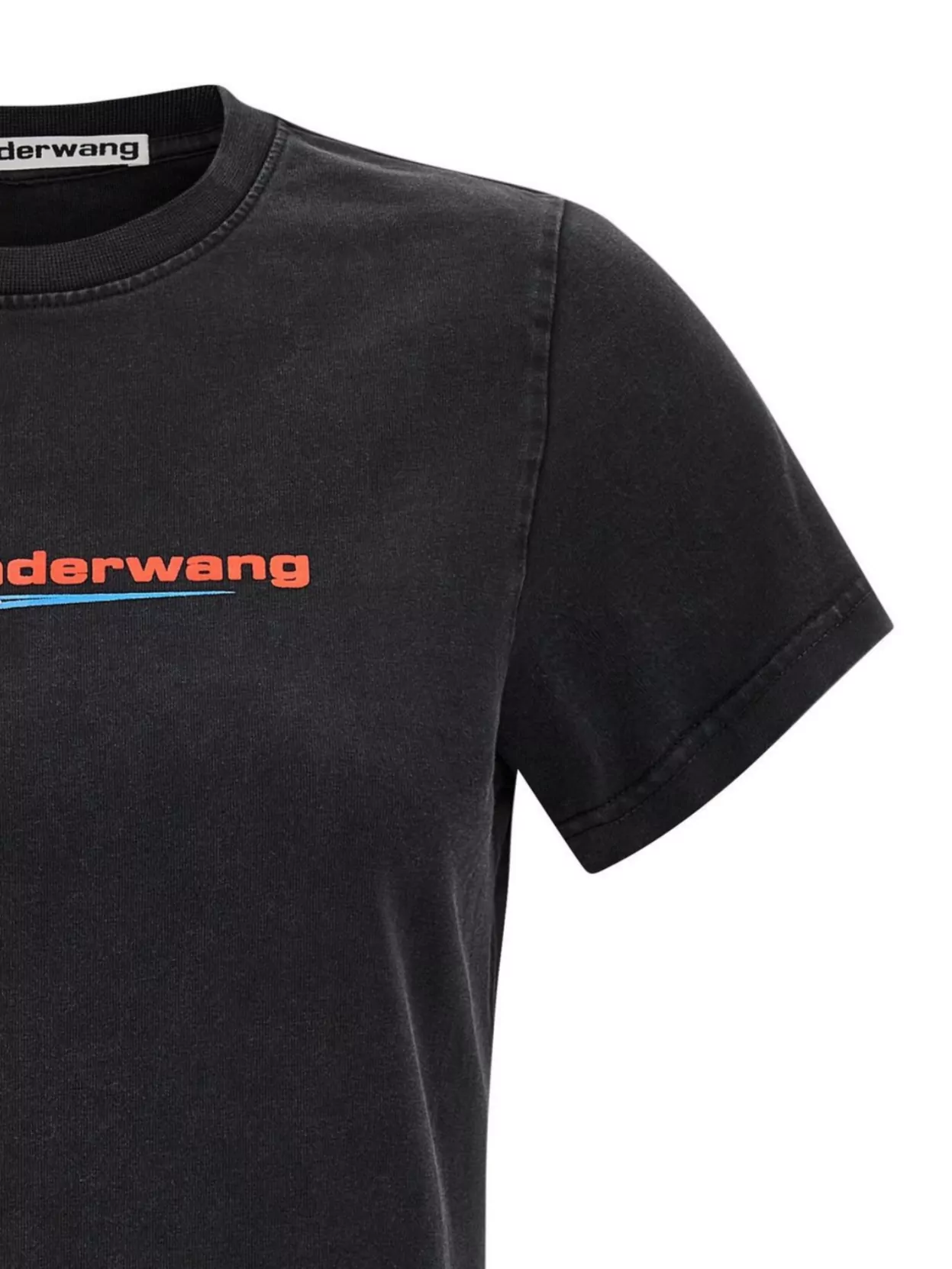 Alexander Wang Cropped Crew Neck Short Sleeve T-Shirt