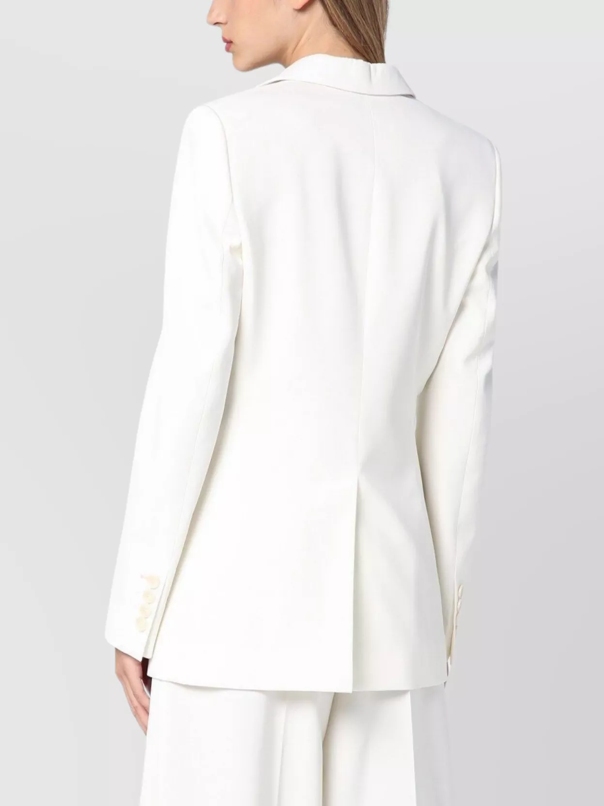 Stella Mccartney Single-breasted Wool Blazer In White