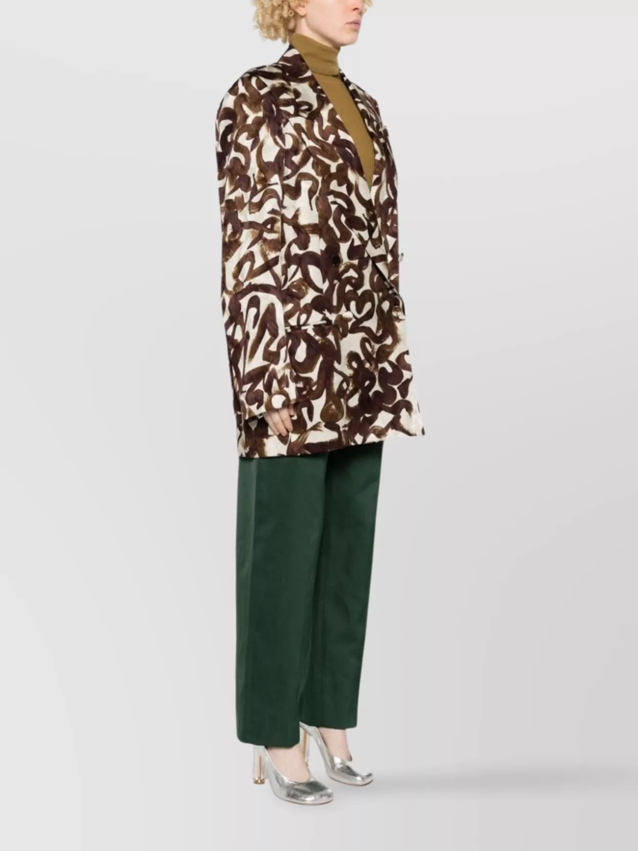 Dries Van Noten Sophisticated Jacquard Patterned Jacket