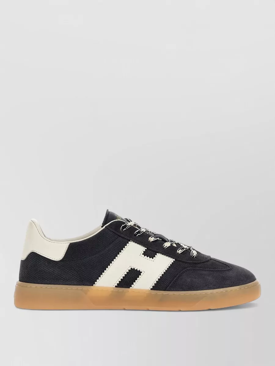 Hogan Sneakers Round Toe Contrasting Rubber Sole