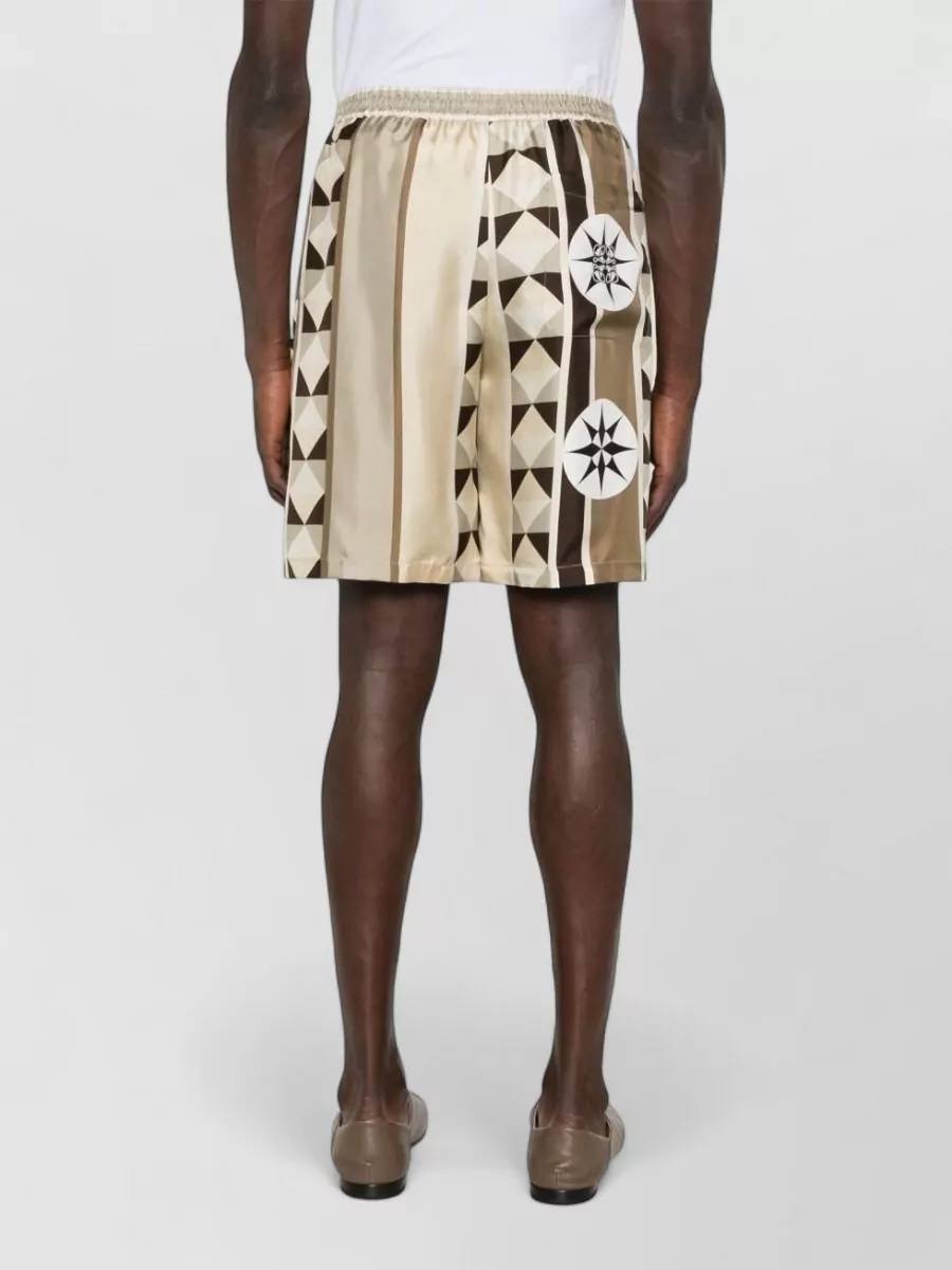 Loewe Paula's Ibiza Printed Silk Tailored Shorts