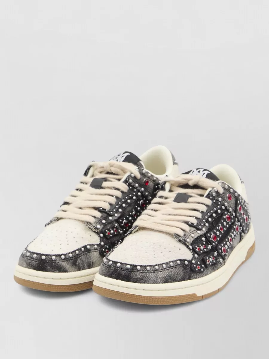Amiri Studded Skeleton Low Top Sneakers