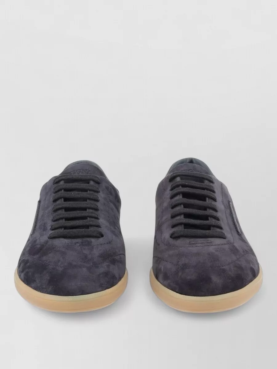 Zegna Suede Low-Top Sneakers