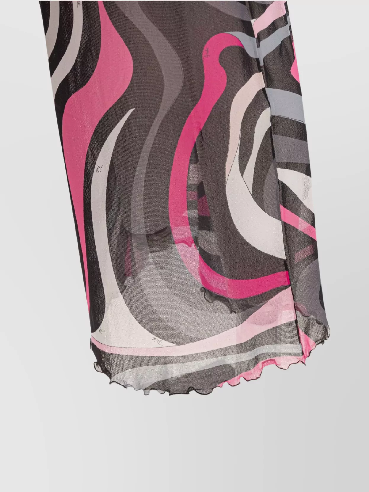 Emilio Pucci Abstract Pattern Sheer Overlay Floor-length Dress