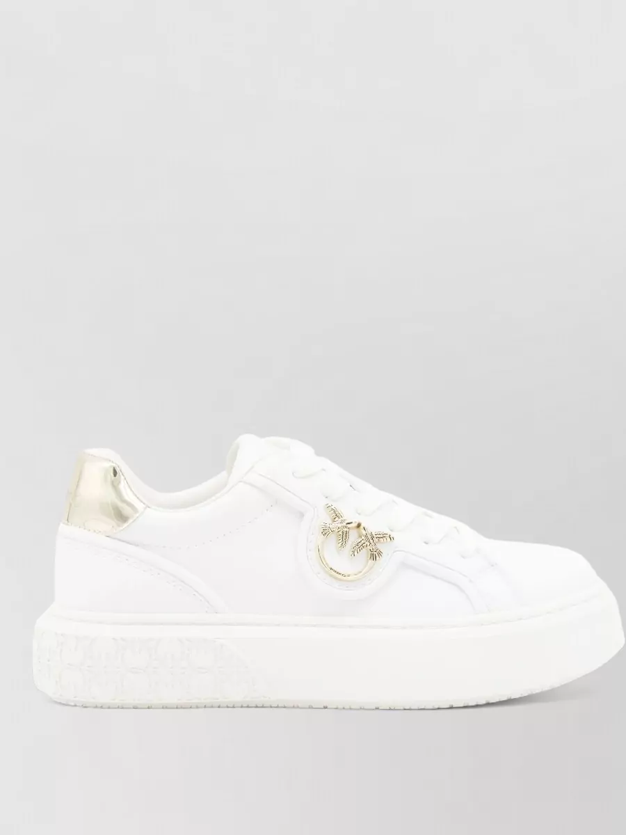 Pinko Leather Low-Top Sneakers