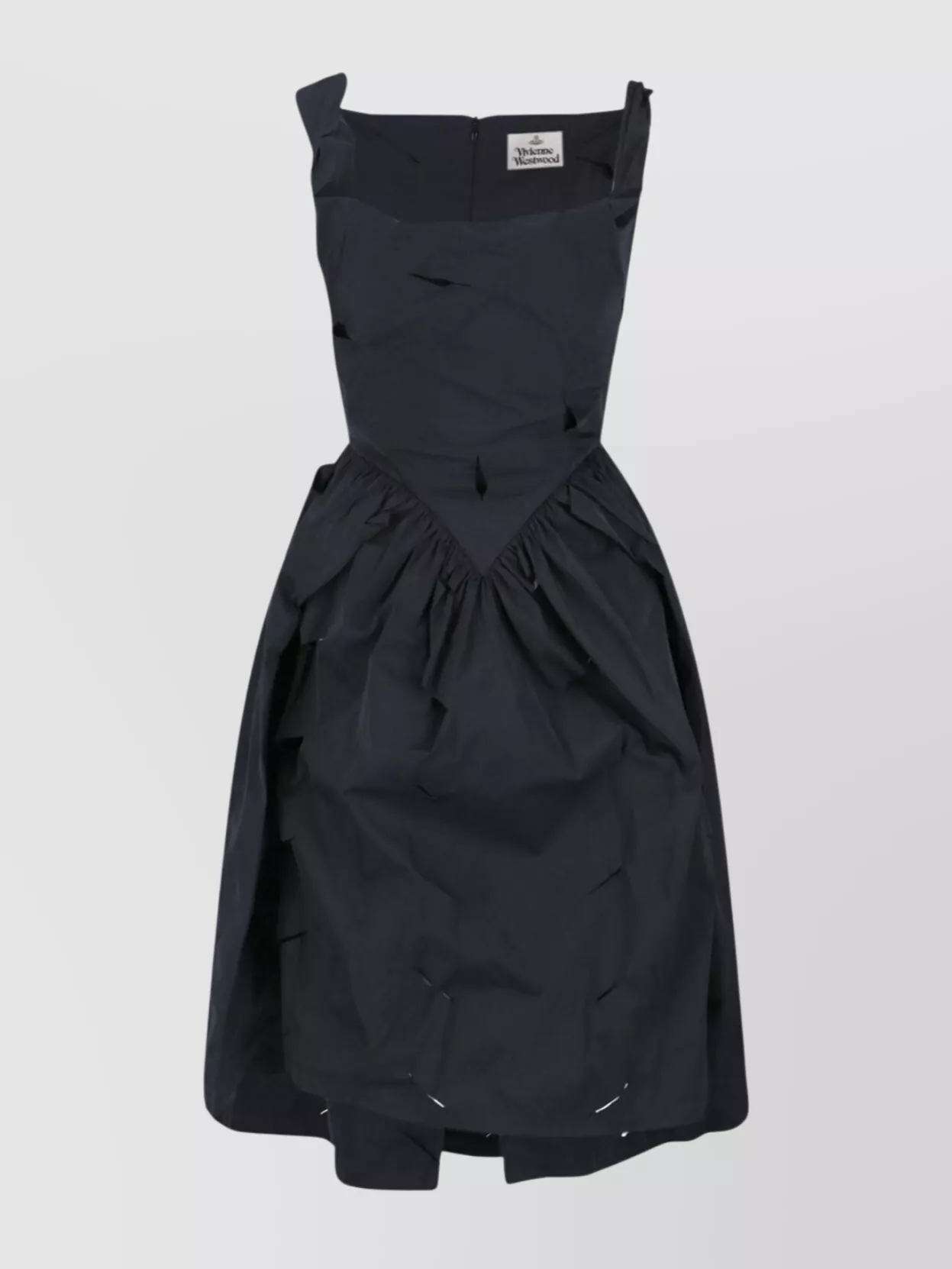 Vivienne Westwood Sleeveless Ruched Dress Cut-out Accents In Black