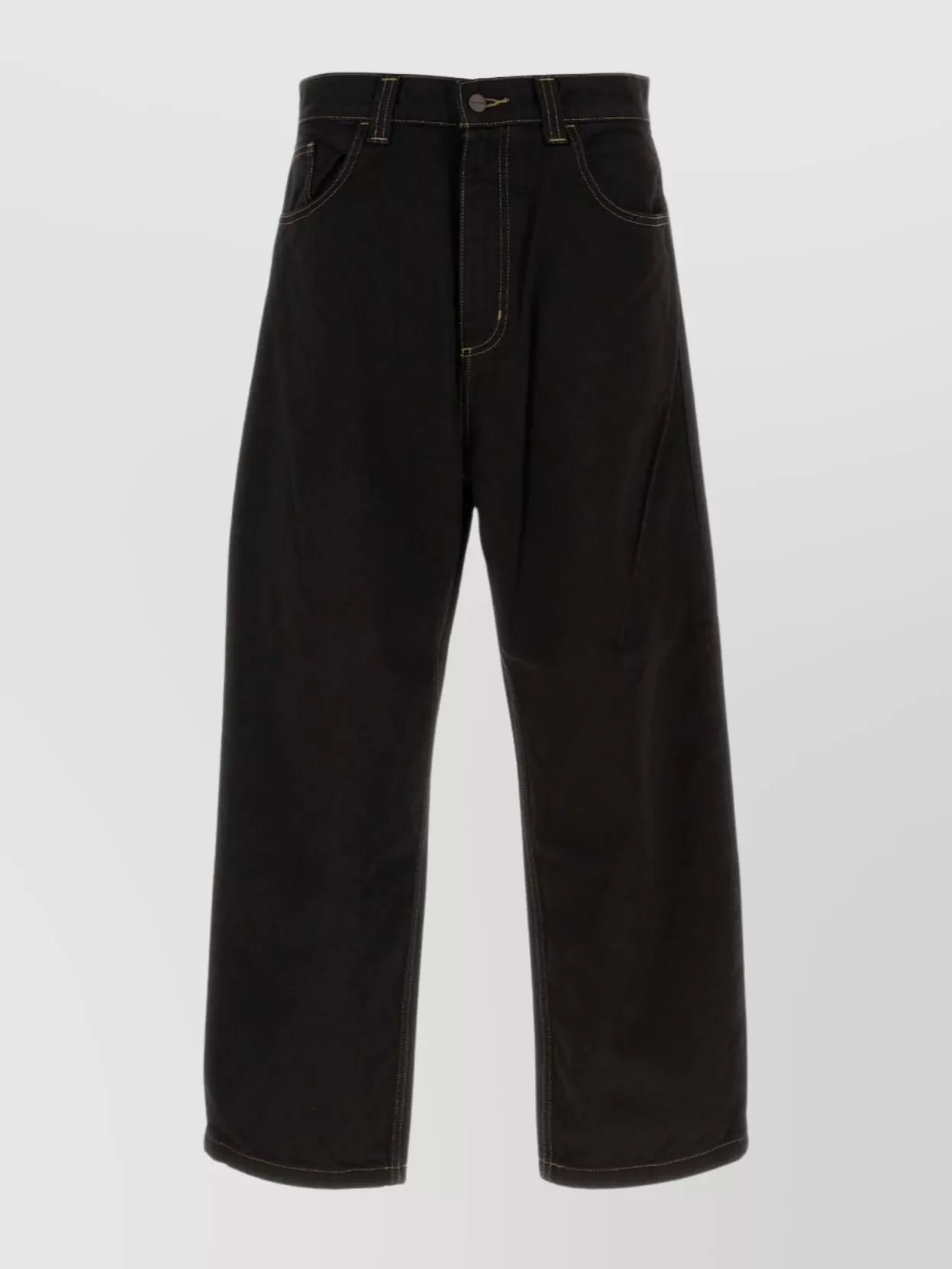 Carhartt Brandon Wide Leg Denim Trousers In Black