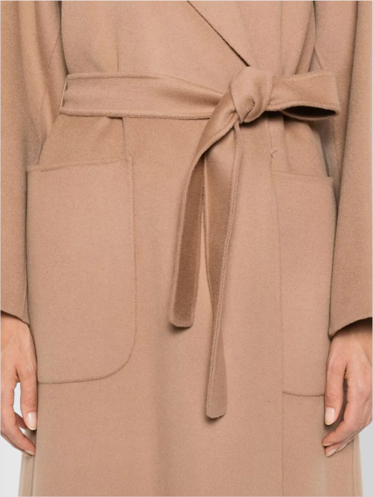 S Max Mara Wool Coat With Wide Lapel Collar