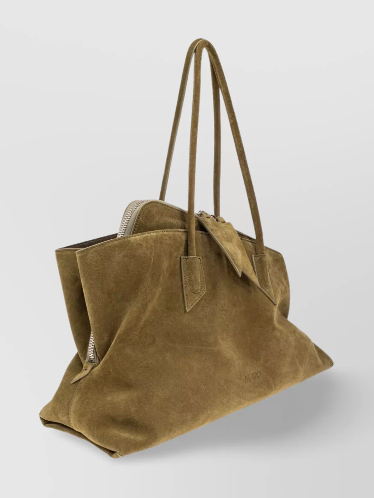 The Attico Medium Leather Shoulder Bag With Double Handles