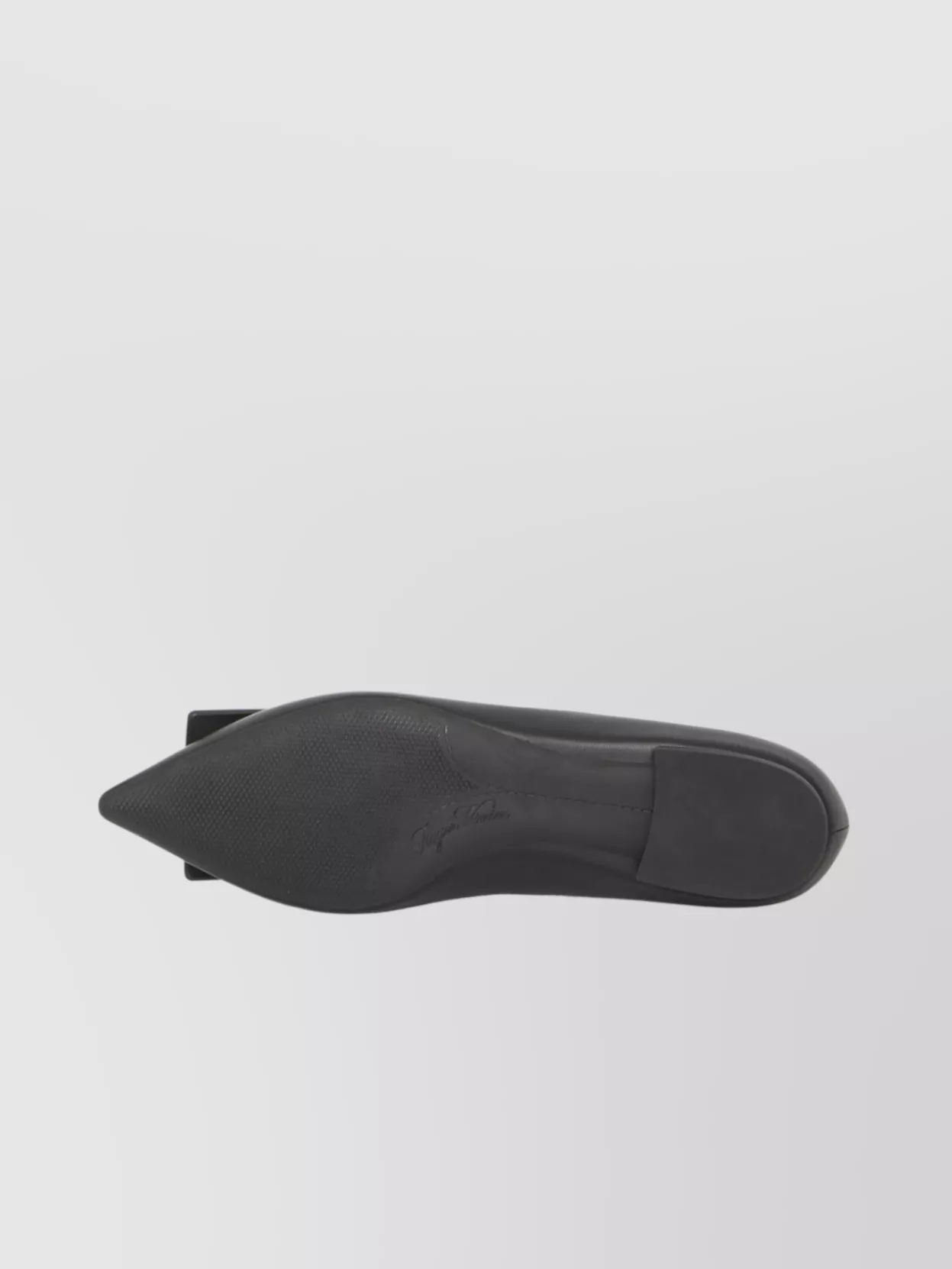 Roger Vivier Pointed Leather Buckle Ballerina Flats