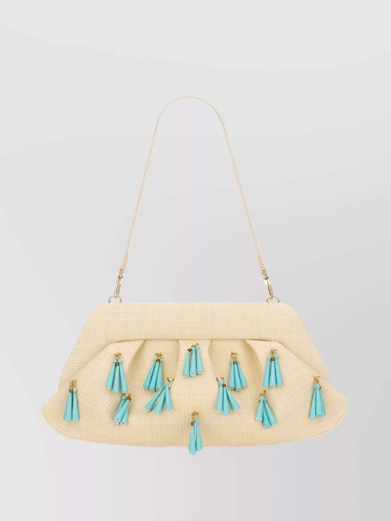 Themoirè Textured Bag With Paper Fringes