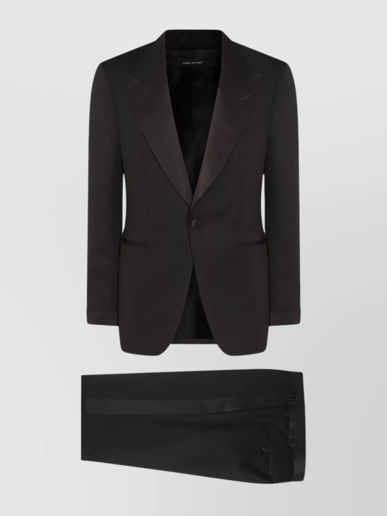 Tom Ford Luxe Suit With Satin Lapel And Buttoned Cuffs