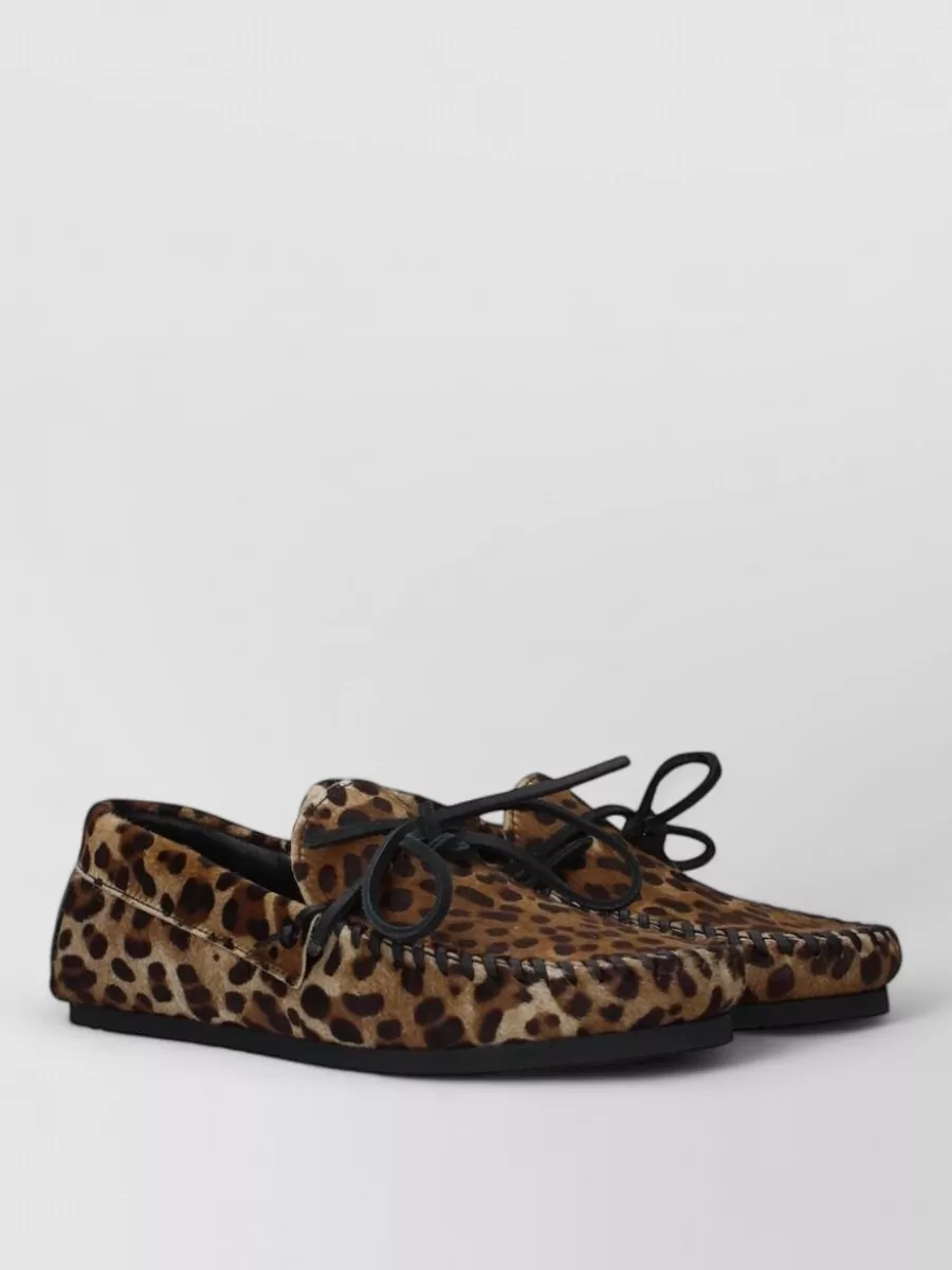 Isabel Marant Leopard-Print Calf Hair Loafers