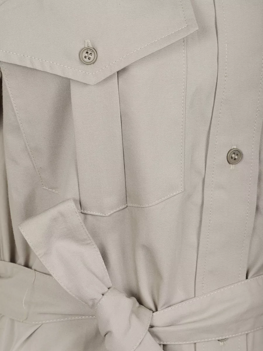 A.p.c. Short Sleeve Dress Belted Waist Pockets