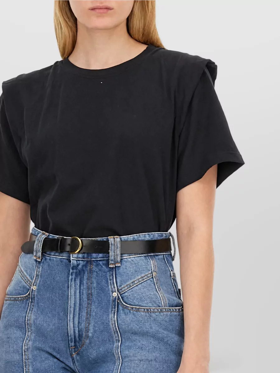 Isabel Marant Zelitos Short Sleeve Crew Neck Top
