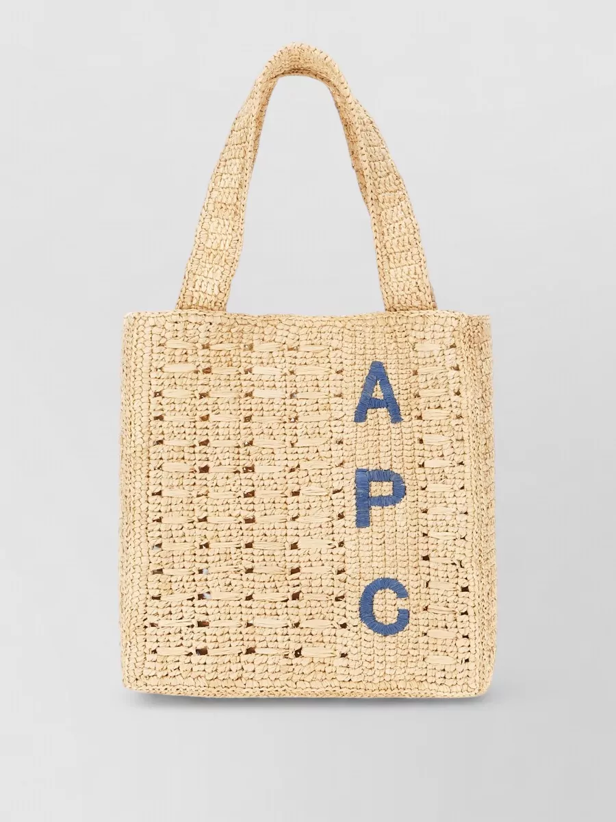 A.P.C. axelle raffia tote bag