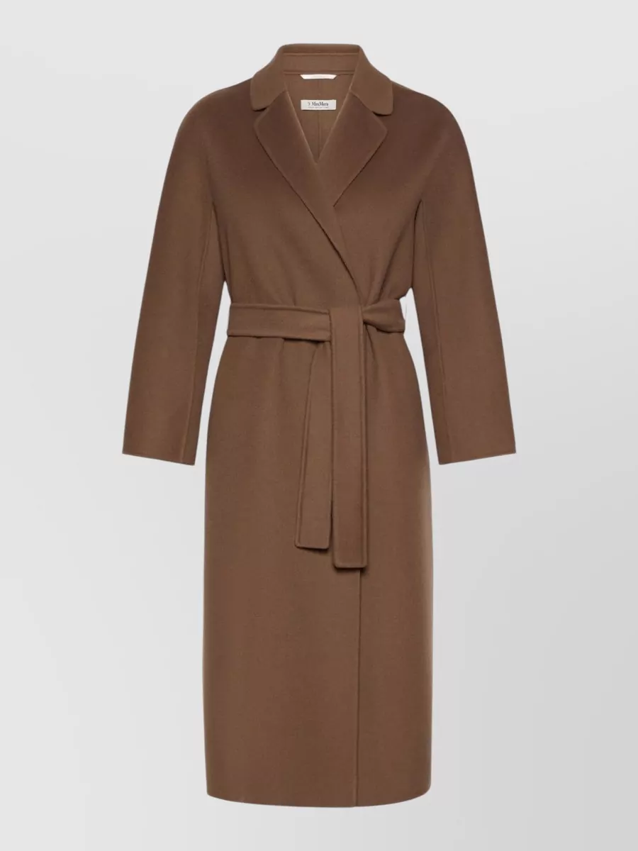 S Max Mara Virgin wool belted midi coat