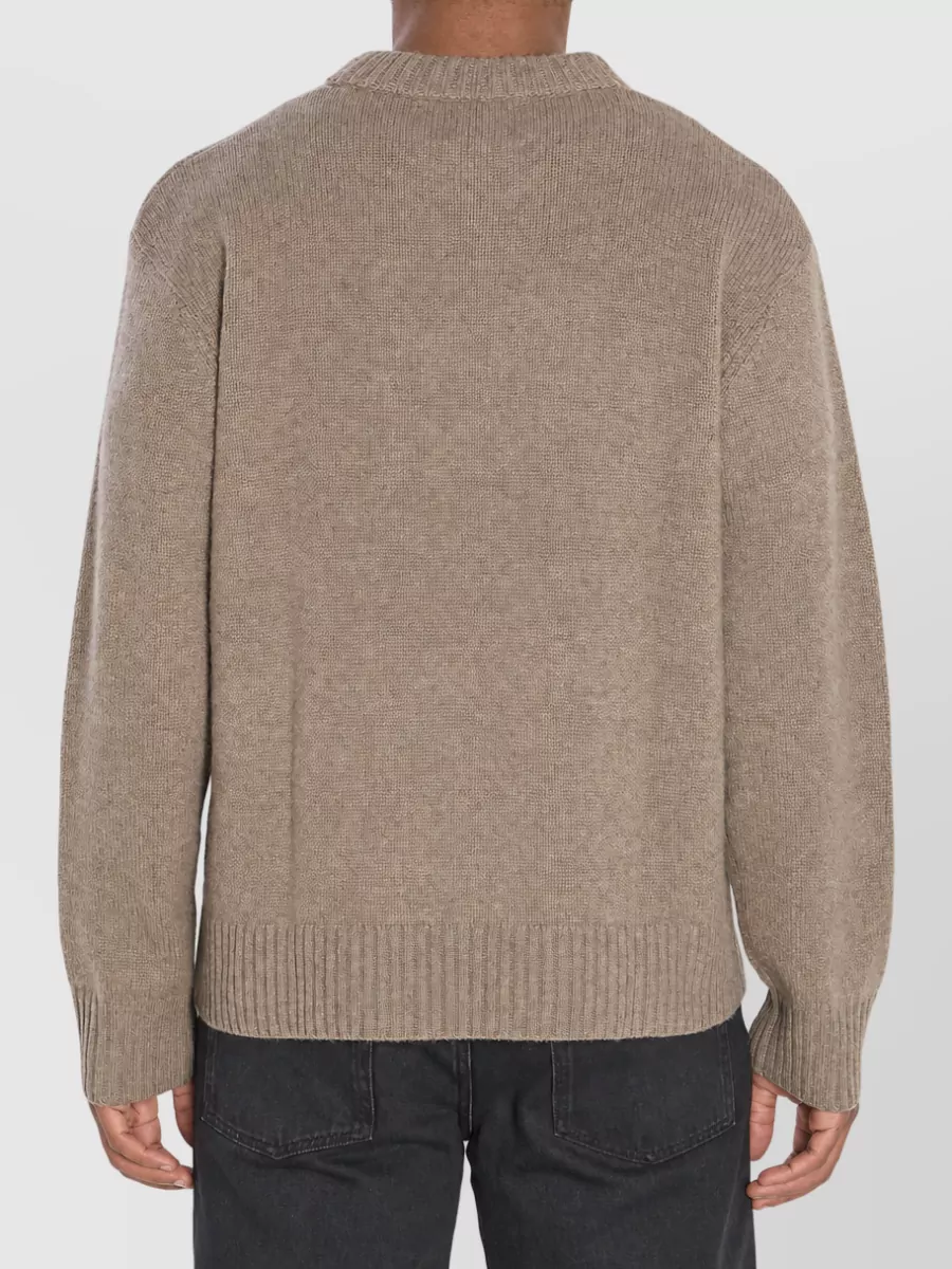 Lisa Yang Cashmere Ribbed-Trim Crew-Neck Sweater