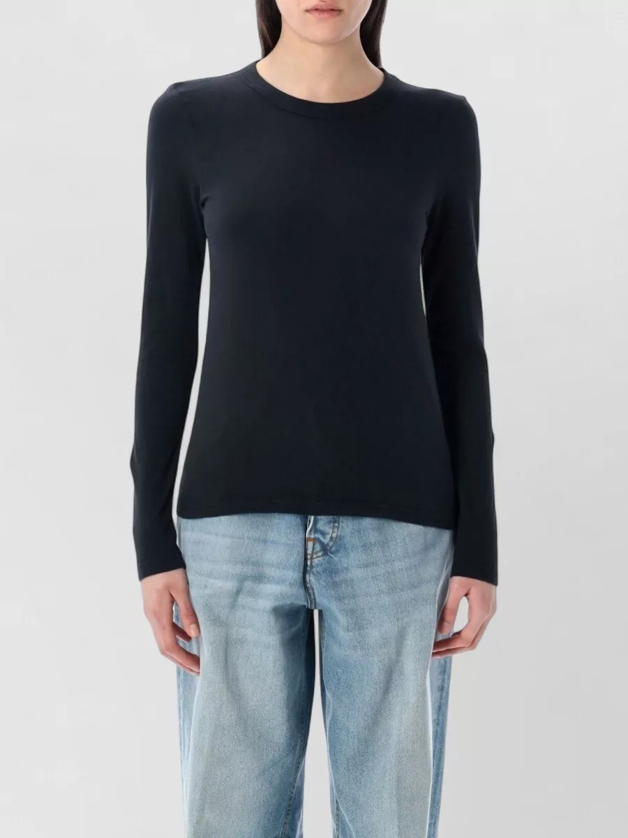 American Vintage Cotton Ribbed Long-Sleeve T-Shirt