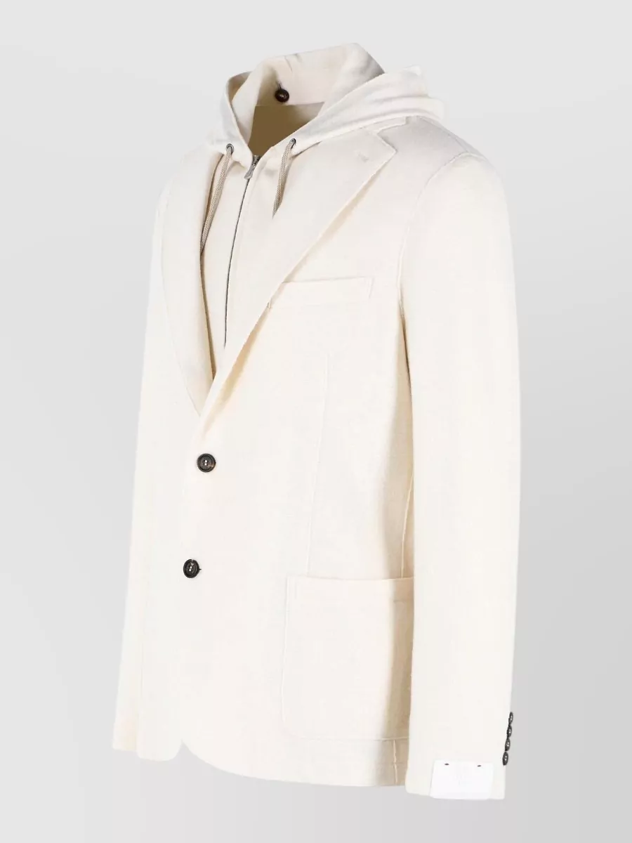 Eleventy Wool Hooded Blazer