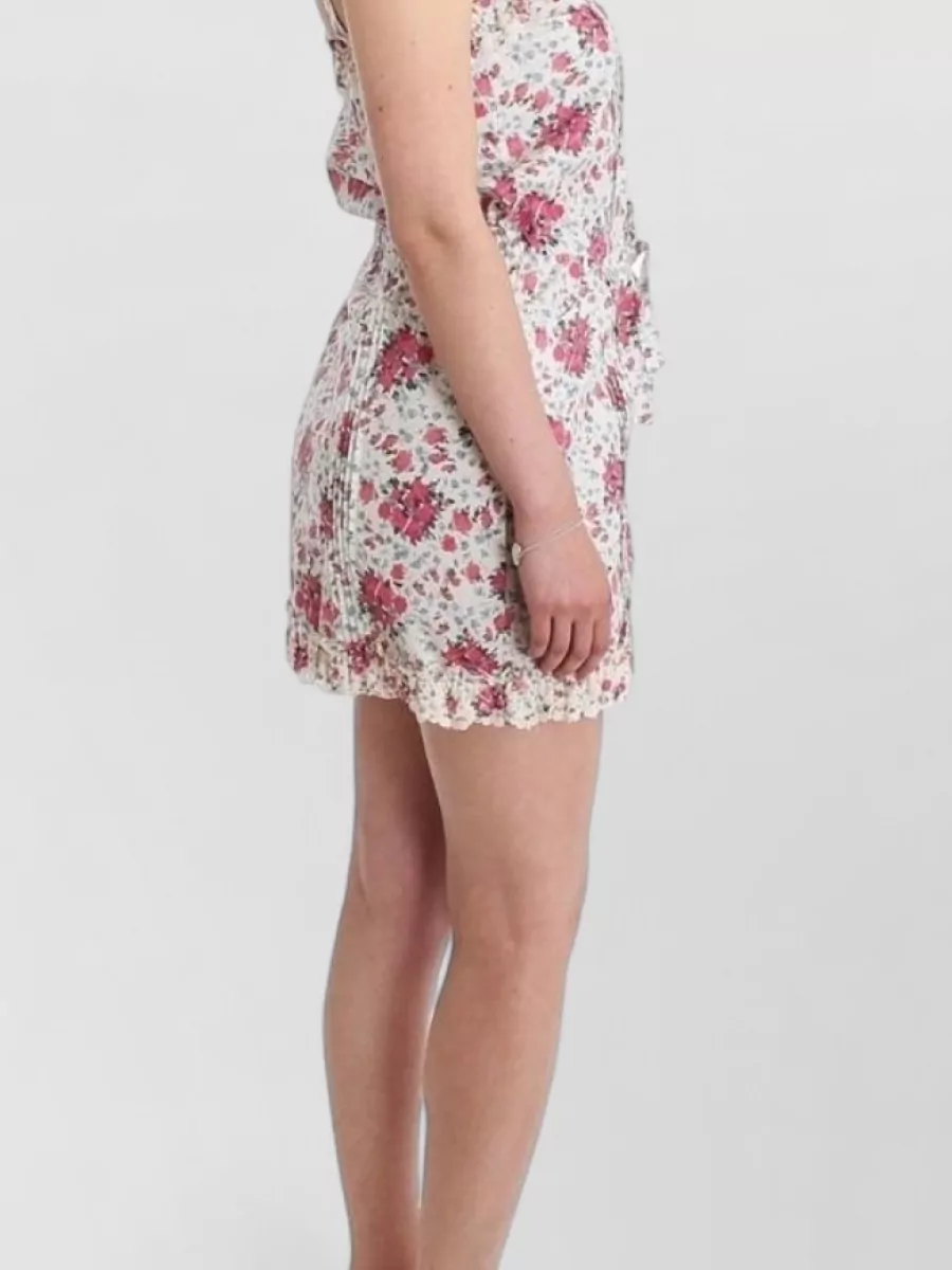 Ermanno Scervino Cotton Floral-Print Sleeveless Mini Dress