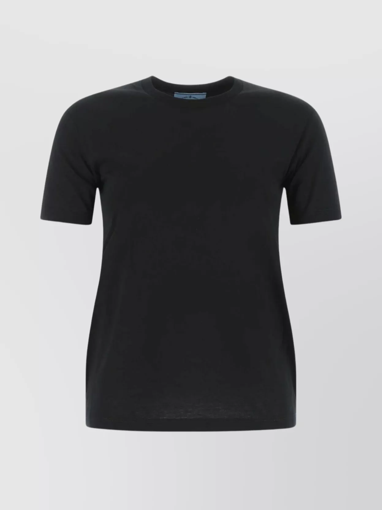 Prada Cotton V-neck T-shirt Set With Short Sleeves In Burgundy