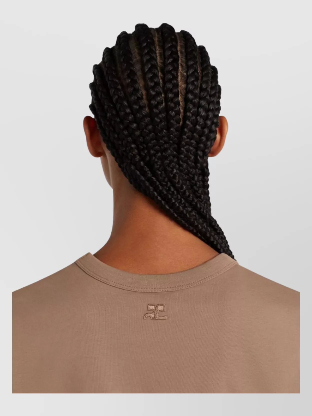 Courrèges Crew Neck Embroidered Detail Short Sleeves