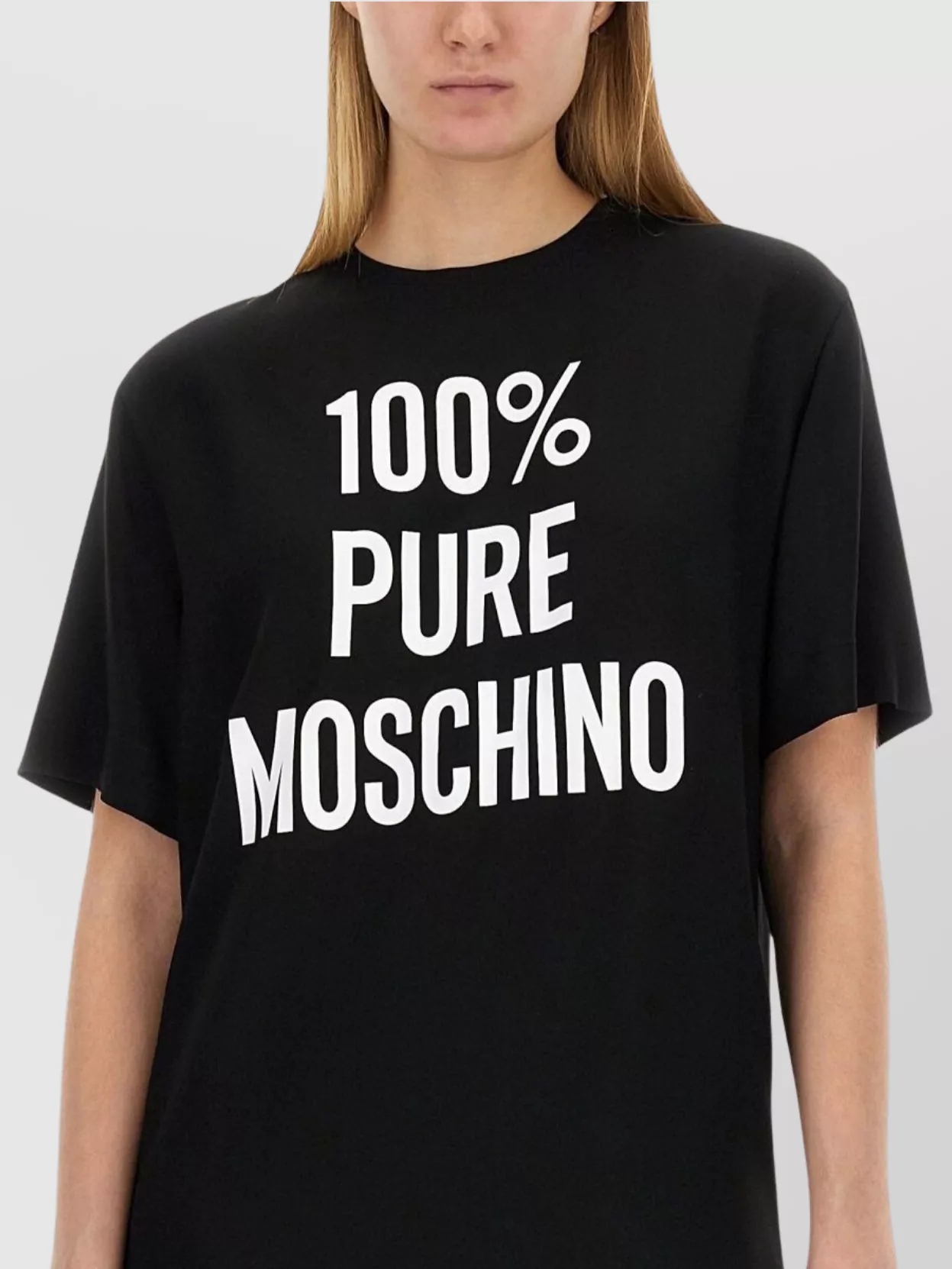 Moschino Logo Print Crew Neck Dress