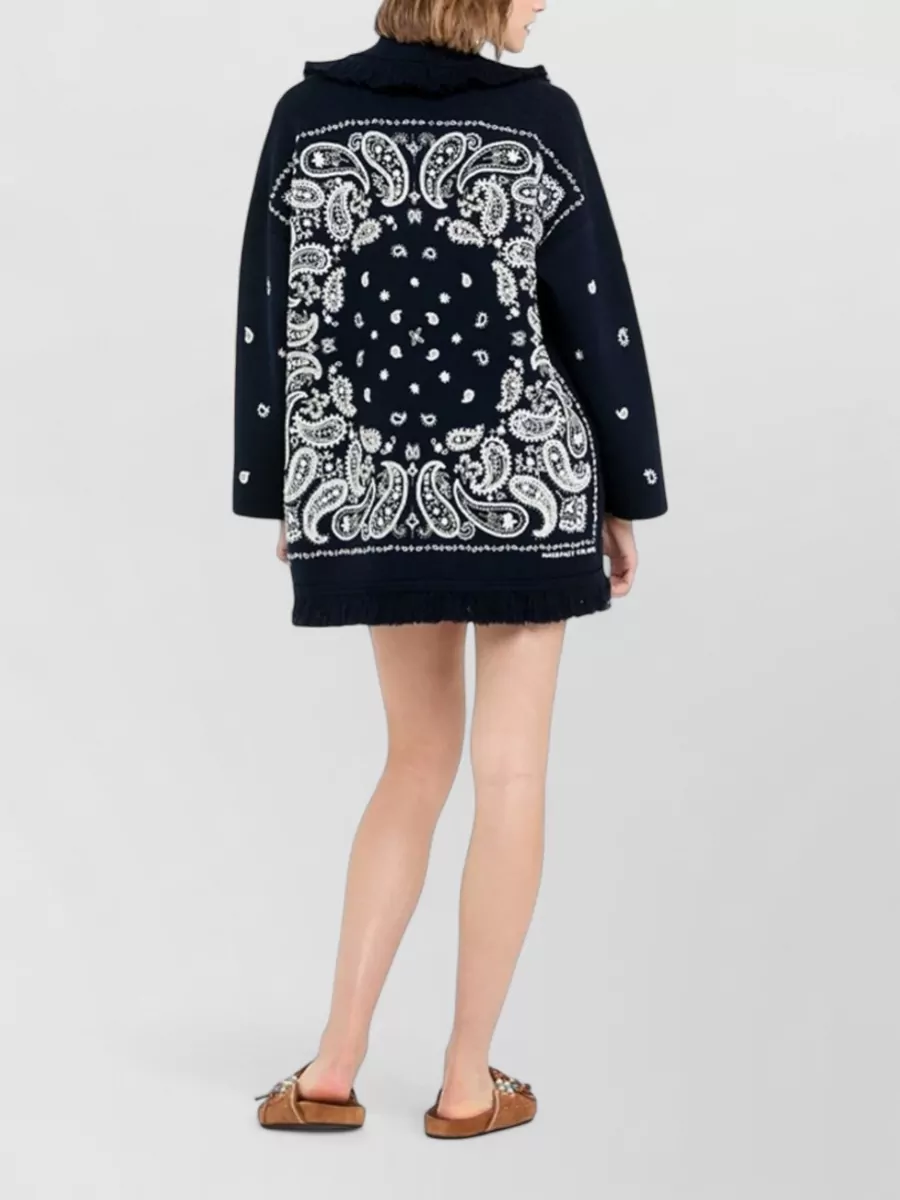 Alanui Cashmere Fringed Belted Cardigan