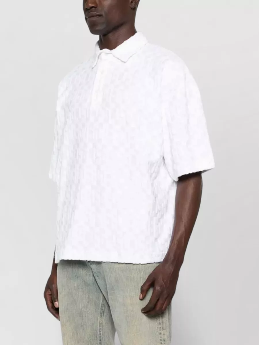 Gcds Jacquard Logo Terry Polo Shirt