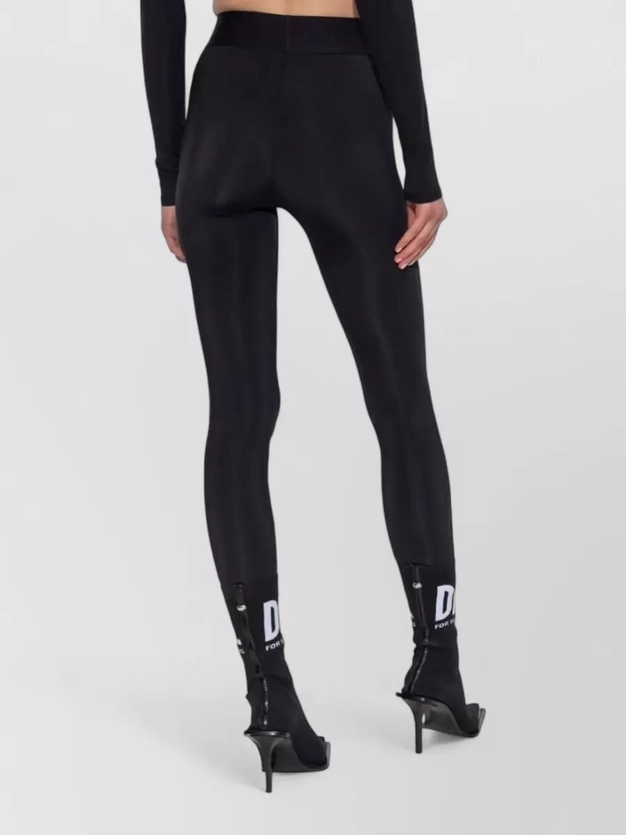 Diesel High-Rise Ankle-Length Logo Leggings