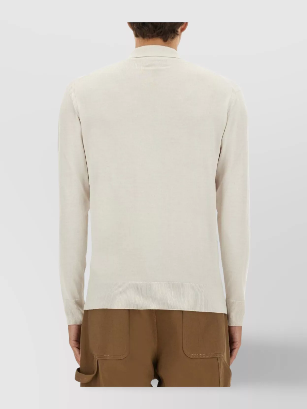 Belstaff Ribbed Cuff Knit Sweater With Hem Detail