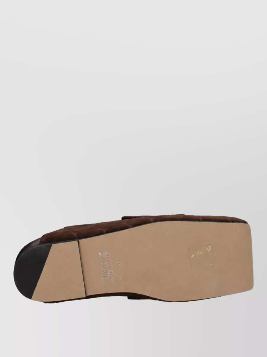 Jacquemus Suede Leather Slip-On Loafers