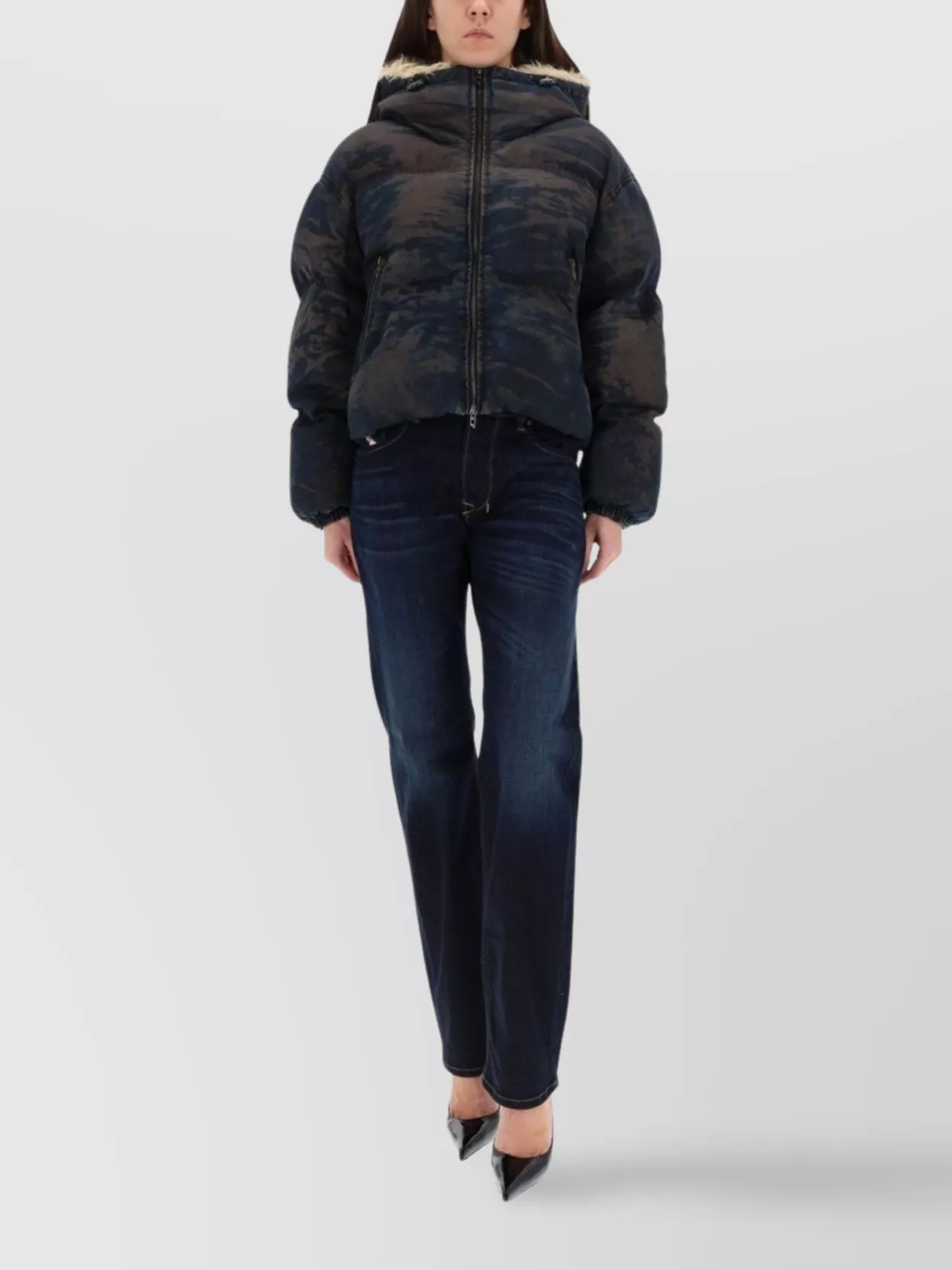 Diesel Denim Five-Pocket Design Featuring Belt Loops