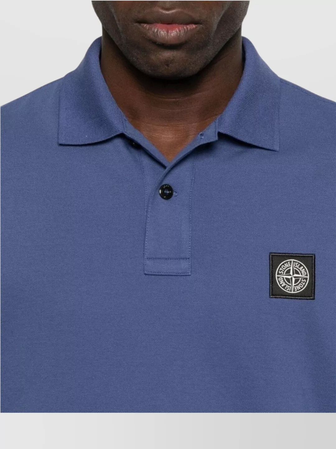 Stone Island Men's Slim Fit Stretch Cotton Polo Shirt In Blue