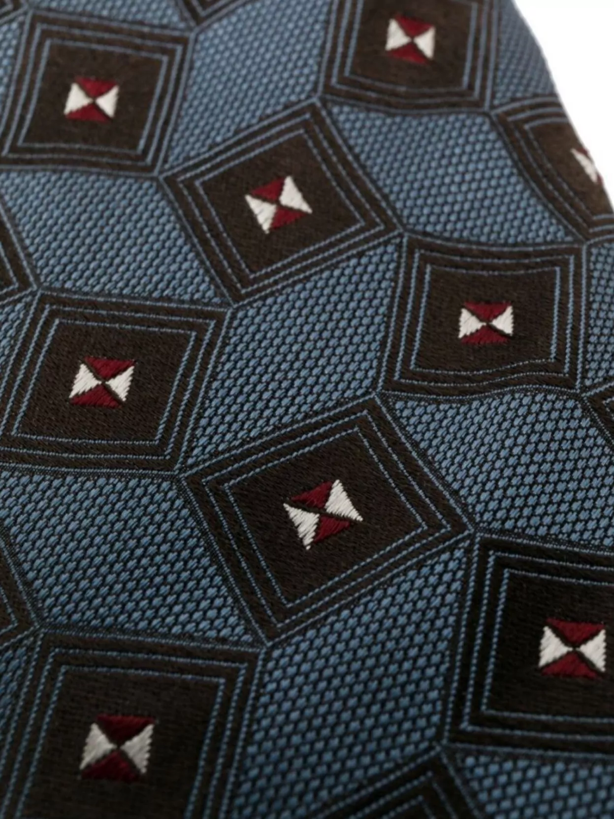 Giorgio Armani Geometric Pattern Woven Jacquard Standard Length Tie