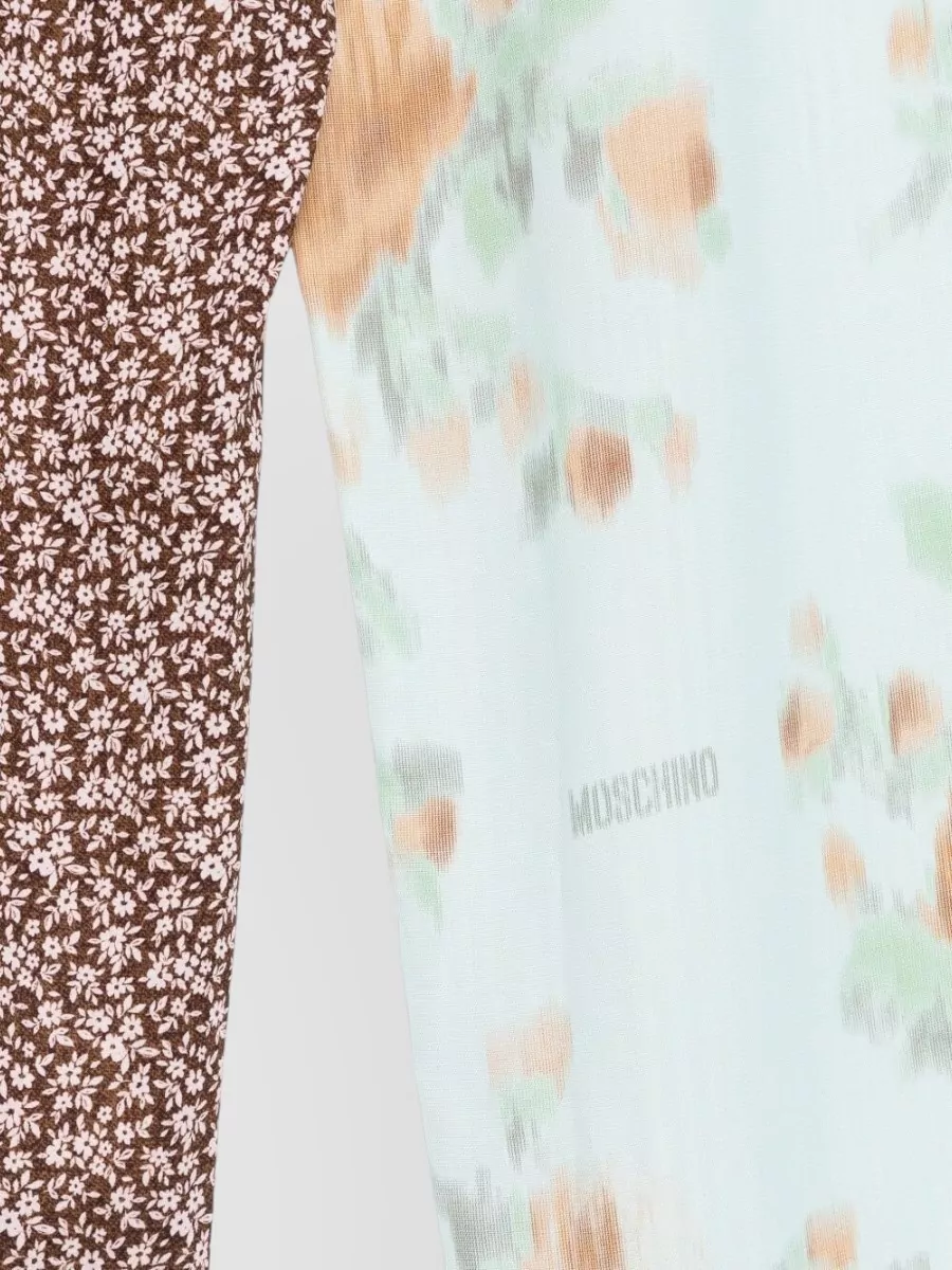 Moschino Floral-Print Wide-Leg Trousers