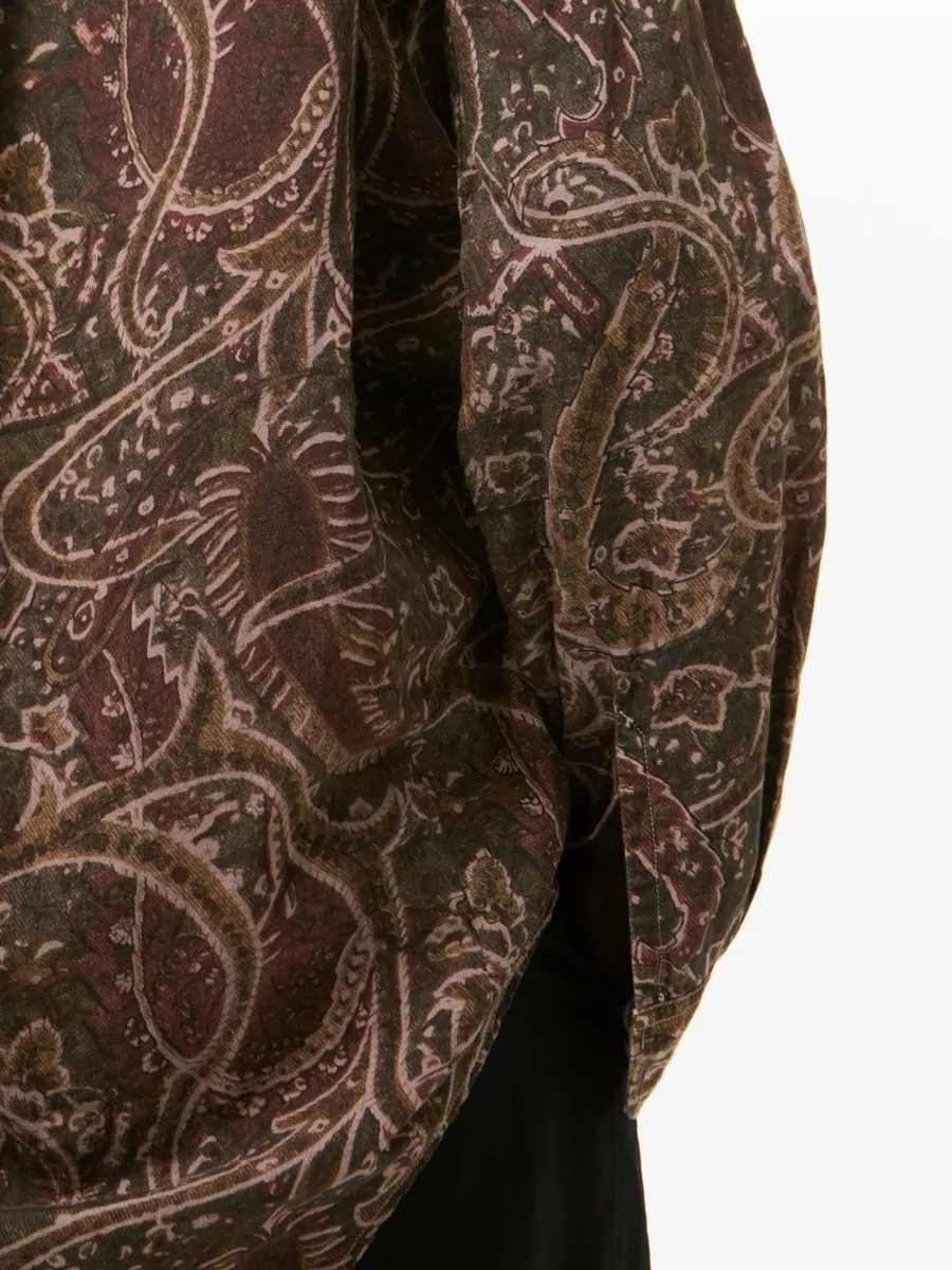 Our Legacy Paisley Snake Print Longline Shirt Pocket