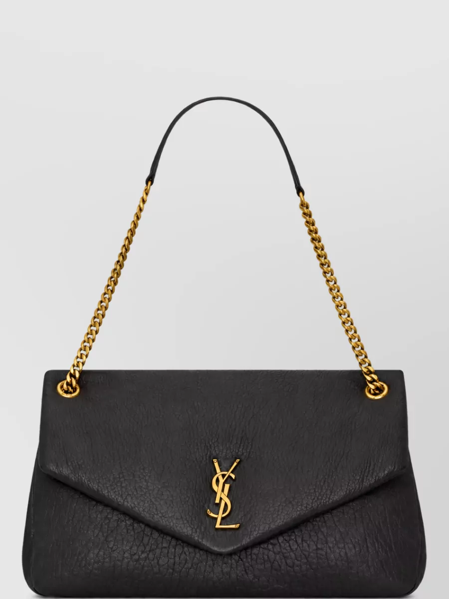 Saint Laurent Calypso Large Leather Shoulder Bag