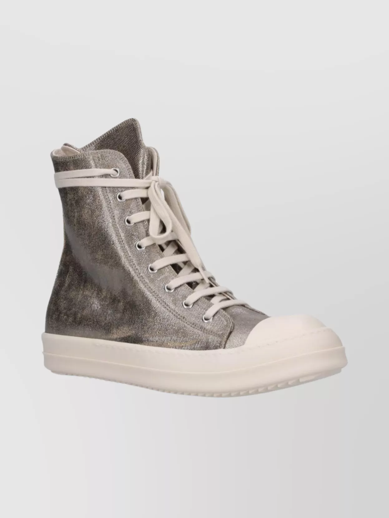 Rick Owens Drkshdw Metallic High-Top Sneakers Rubber Sole