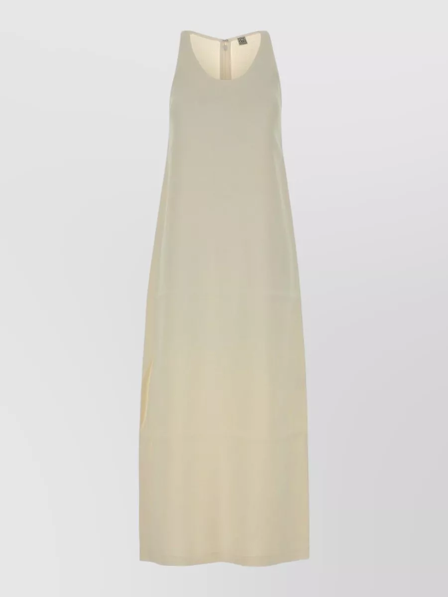 Totême Sablé Scoop-Neck Midi Dress