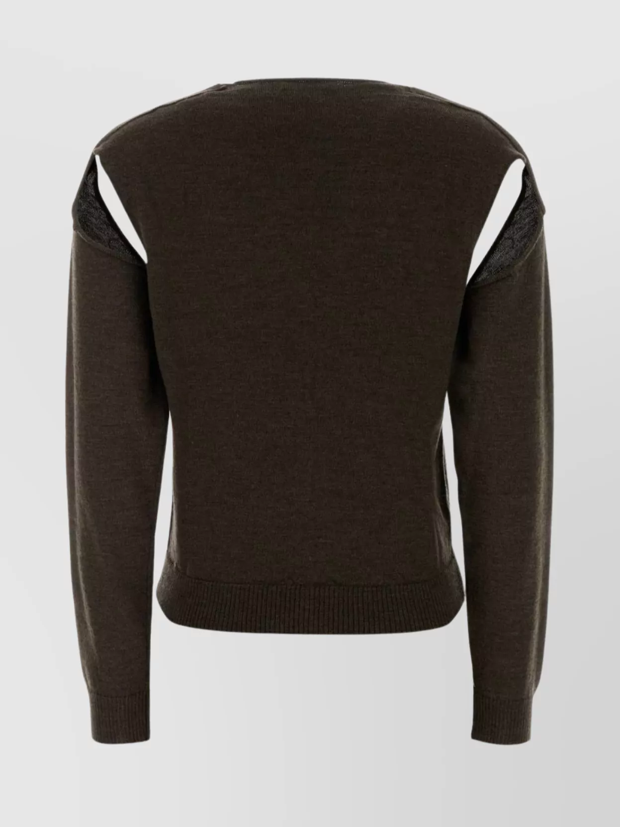 Gimaguas Wool Cardigan With V-neckline And Cut-out Shoulders In Brown