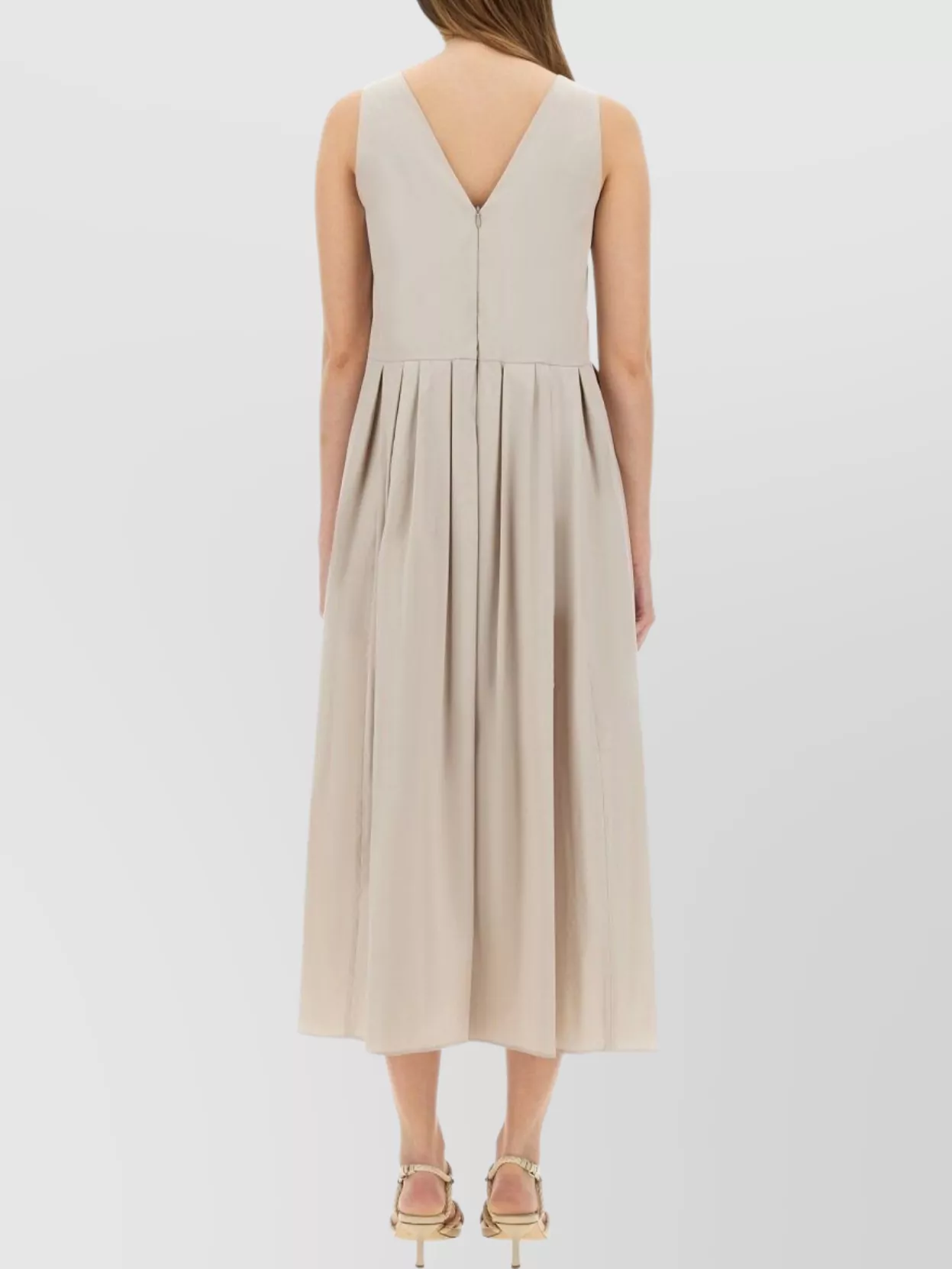 S Max Mara Oversized Midi Dress Pleated Skirt