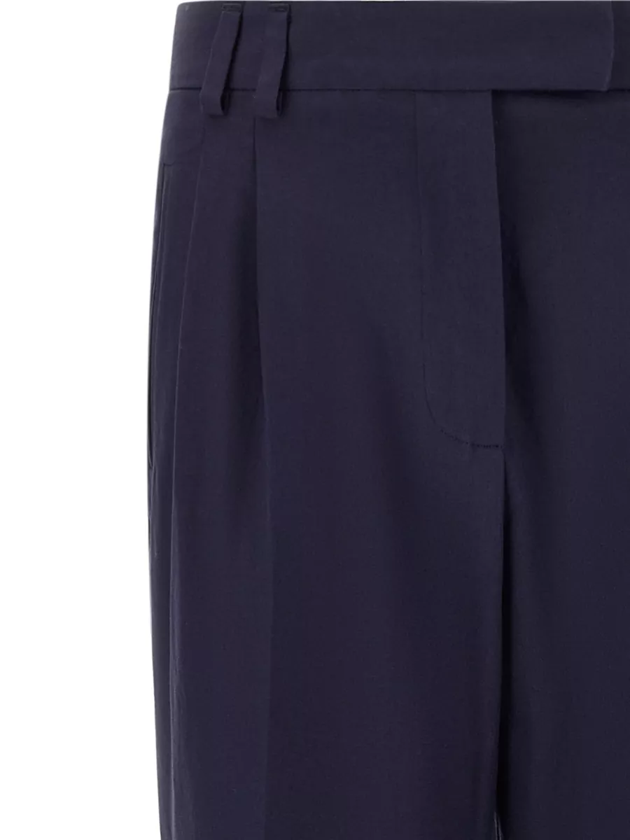 Alberto Biani Cotton Straight-Leg Suit Trousers